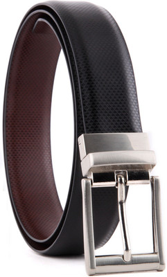 

Bluth Men Formal Black Artificial Leather Reversible Belt, Black;brown