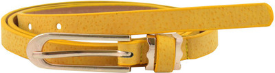 

Antiformal Women Party, Casual Yellow Artificial Leather Belt