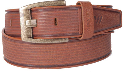 

Wega Life Men Casual Tan Genuine Leather Belt