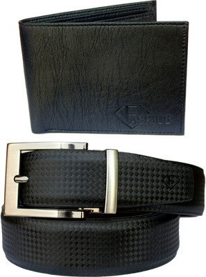 

Fashius Men Black Artificial Leather Belt, Balck-01