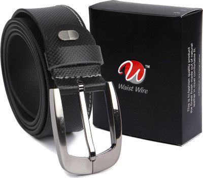 

Waist Wire Men Party, Formal Black Genuine Leather Belt