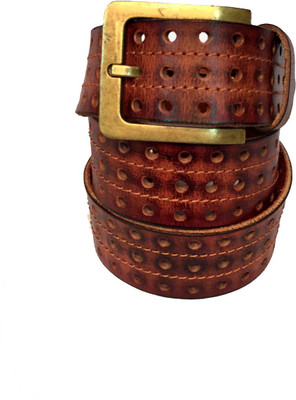 

Skyforest Men Casual Tan Genuine Leather Belt, Tan+black