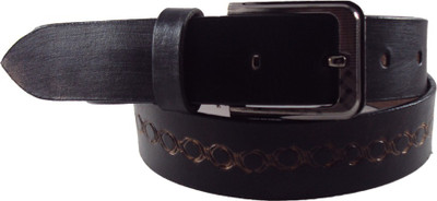 

National Leathers Men Casual Black Genuine Leather Belt