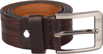 

BW Men Casual Brown Genuine Leather Belt, Dark brown