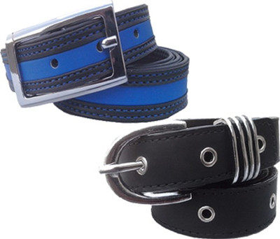 

Wholesome Deal Women Casual Multicolor Synthetic Belt, Black and blue