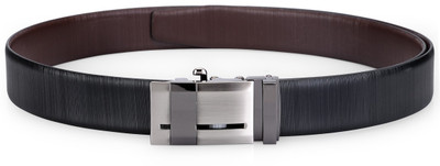 

Teakwood Men Casual Black Genuine Leather Reversible Belt