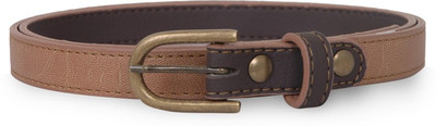 

Baggit Women Casual Brown Synthetic Belt, Rust