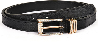 

Buckle Up Women Formal Black Artificial Leather Belt