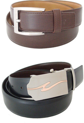 

SFA Men Formal Black Artificial Leather Reversible Belt