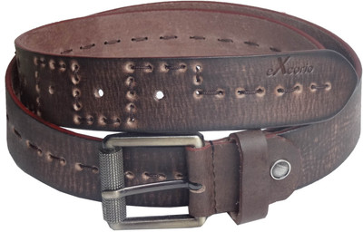 

eXcorio Men Casual Brown Genuine Leather Belt