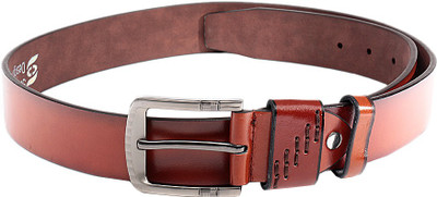 

Swiss Design Men Tan Genuine Leather Belt