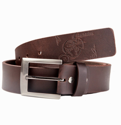 

99Cells Men Casual Brown Genuine Leather Belt
