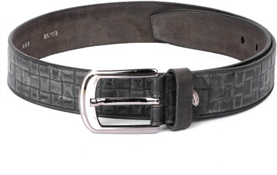 

Buckle Up Men Grey Genuine Leather Belt