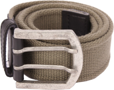 

Hidedge Men Casual Green Synthetic Belt, Olive