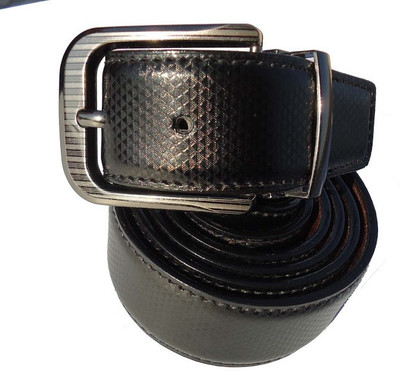

P&E Men Formal Black Artificial Leather Reversible Belt