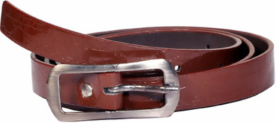 

Swan Collection Girls Casual, Formal Brown Artificial Leather Belt, 02br