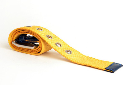 

Just Differ Men Casual, Evening, Formal, Party Yellow Canvas Belt, Dark blue;yellow