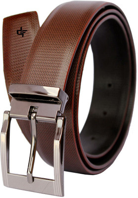 

Dude Fashion Men Brown Artificial Leather Belt, Brown-01