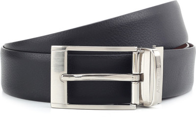 

Allen Solly Men Black, Brown Metal Reversible Belt, Black and red
