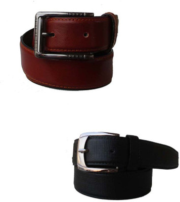 

Klaska Men Casual Black Genuine Leather Belt