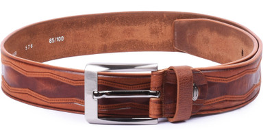

Buckle Up Men Tan Genuine Leather Belt
