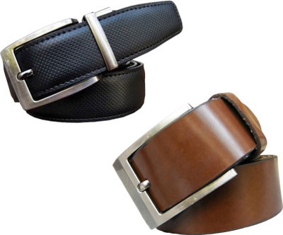 

Kritika Boys Party Black, Brown Metal Reversible Belt