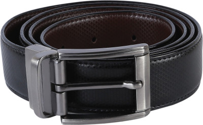 

TIE & CUFFS Men Party, Formal, Casual Black Artificial Leather Reversible Belt