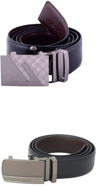 

SFA Men Formal Black Artificial Leather Reversible Belt, Blackbrown324613