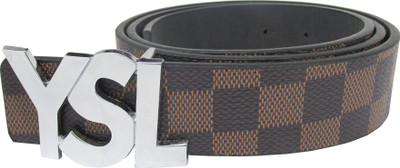 

Comfort Zone Men Party, Casual, Formal Brown, Black Artificial Leather, Fabric Belt