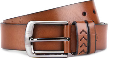 

Swiss Design Men Tan Genuine Leather Belt