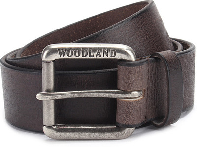 

Woodland Men Brown, Green Genuine Leather Belt, Olive