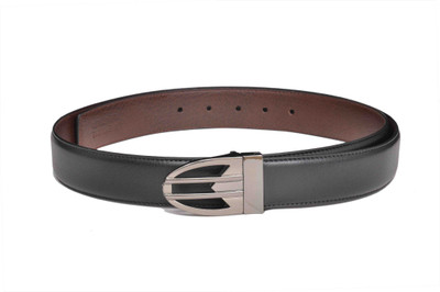 

Scarleti Men Formal Black Genuine Leather Reversible Belt