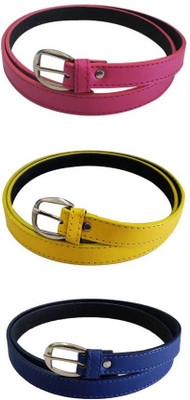 

Shopping Store Girls Casual Multicolor Genuine Leather Belt, Multiccolor