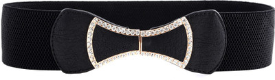 

Buckle Up Women Casual Black Artificial Leather Belt