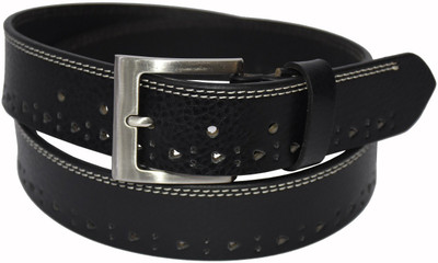 

Pellezzari Men Casual Black Genuine Leather Belt