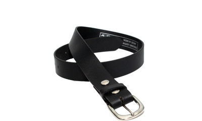 

SAW LEATHER GOODS Men Black Genuine Leather Belt