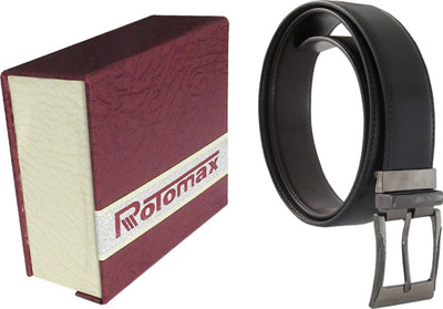 

Rotomax Men Black Artificial Leather Reversible Belt