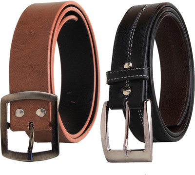 

Elligator Men Casual, Party, Formal Black, Brown Artificial Leather Belt