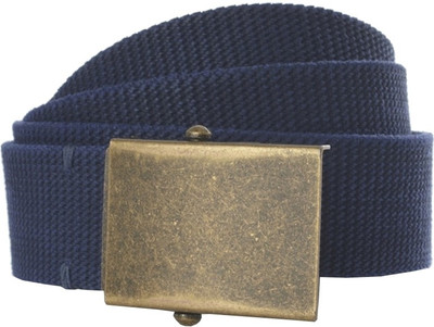 

French Connection Men Blue Fabric Belt, Fluro blue