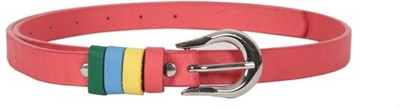 

MTV Women Casual Red Artificial Leather Belt