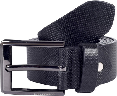 

Lino Perros Men Formal Black Genuine Leather Belt