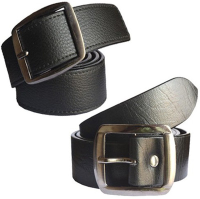 

Loopa Men Formal Multicolor Artificial Leather Belt, Black and brown