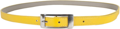 

Snoby Women Casual Yellow Artificial Leather Belt, Yellow1