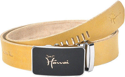 

Hawai Men Casual, Formal Yellow Genuine Leather Belt