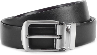

Bulchee Men Brown, Black Metal Reversible Belt, Black and brown