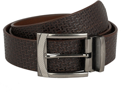 

The Blue Pink Men Casual Brown Genuine Leather Belt, Brown-02