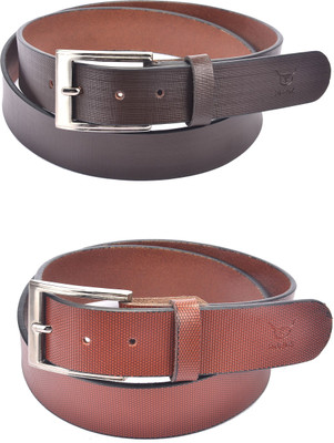 

Hidelink Men Formal Brown Genuine Leather Belt