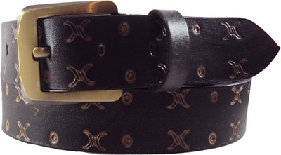 

National Leathers Men Casual Black Genuine Leather Belt