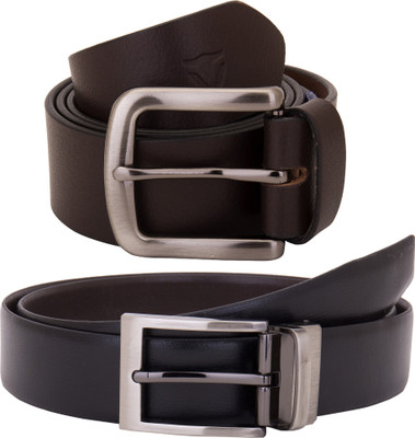 

Valbone Men Formal Black Genuine Leather Belt, Black;brown