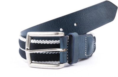 

Leather Hub Men Casual Blue Genuine Leather, Canvas Belt